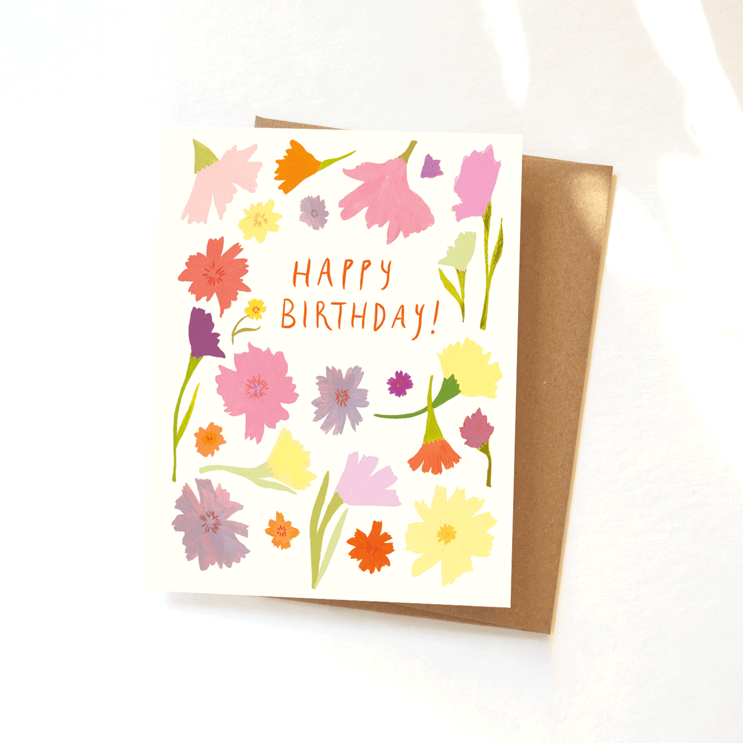Birthday Confetti Flowers Card