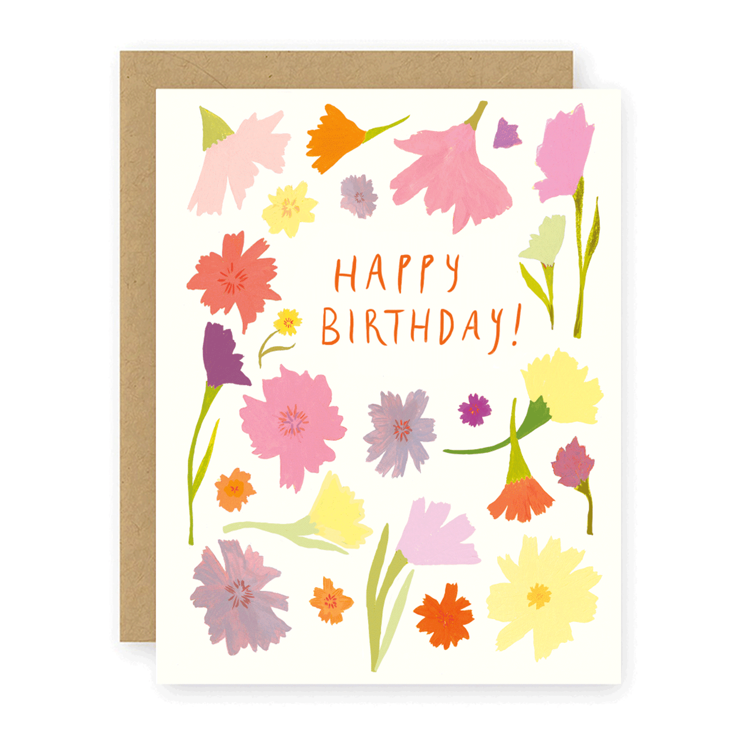 Birthday Confetti Flowers Card