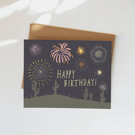 Birthday Fireworks Greeting Card