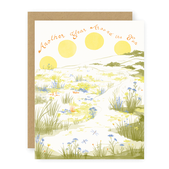 Birthday Sun Meadow Greeting Card