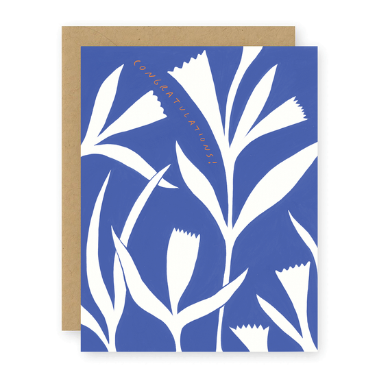 Blue Congratulations Greeting Card