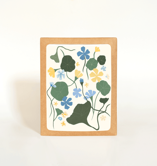 Blue Nasturtiums Card Boxed Set