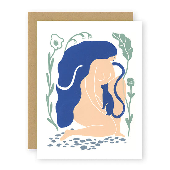 Cat Lady Greeting Card