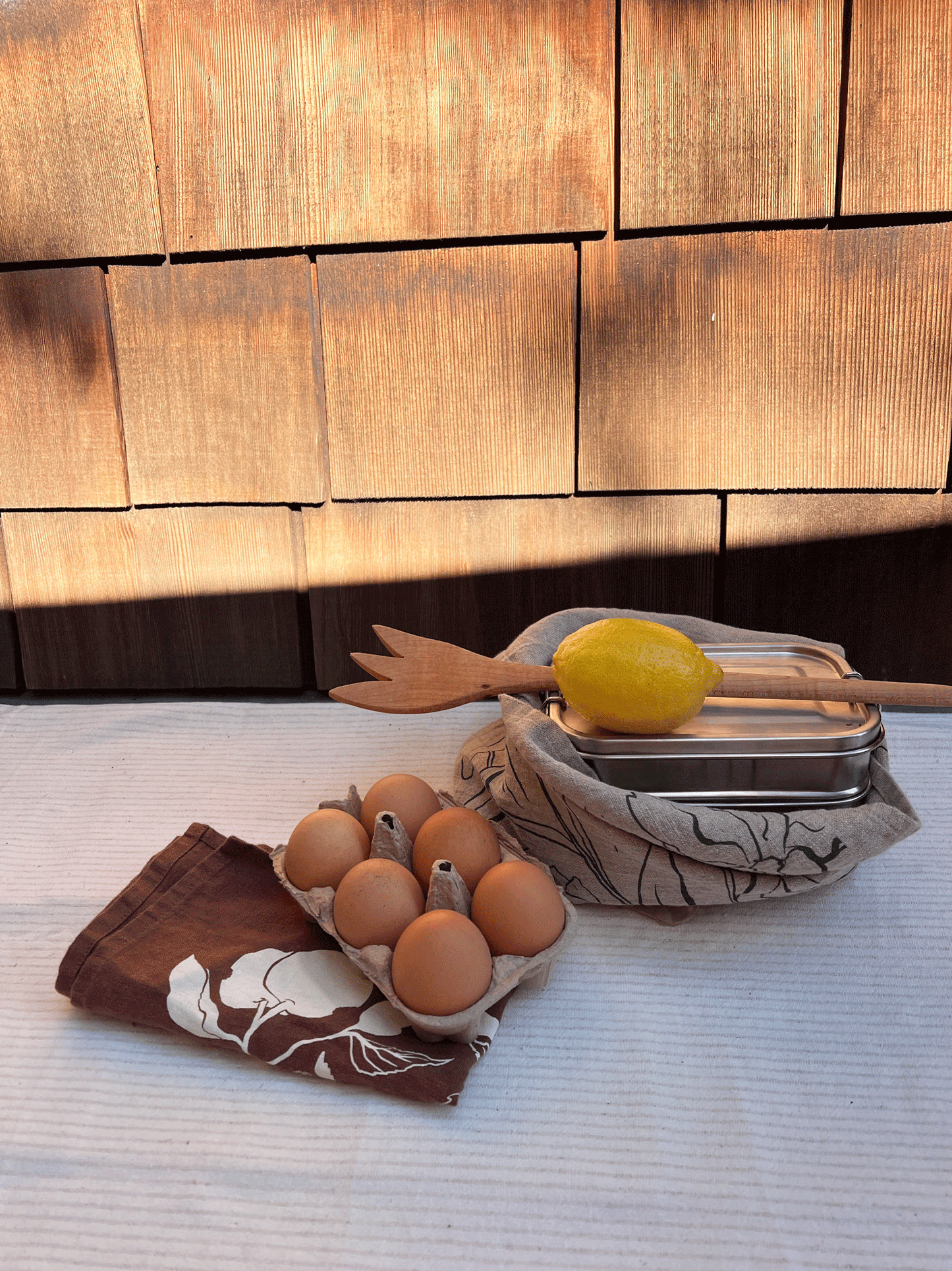 Apples Linen Tea Towel