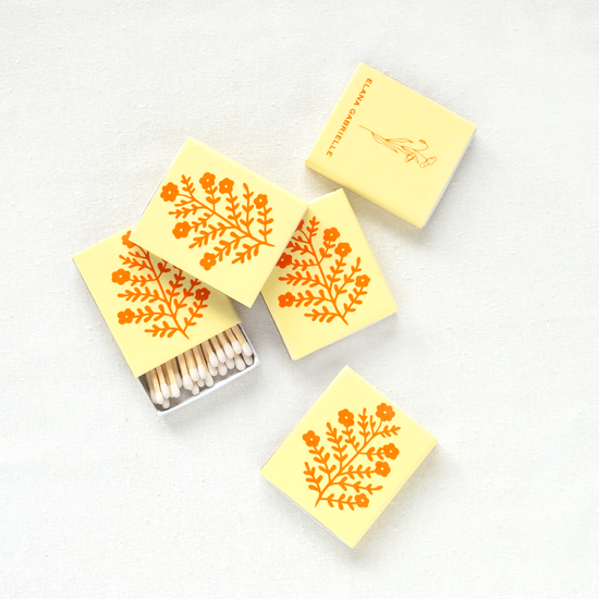 Floral Matchbox - Golden