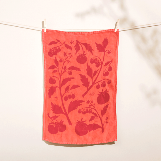 Tomato Linen Tea Towel