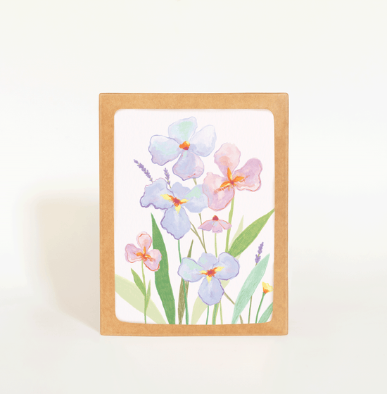 Watercolor Iris Card Boxed Set