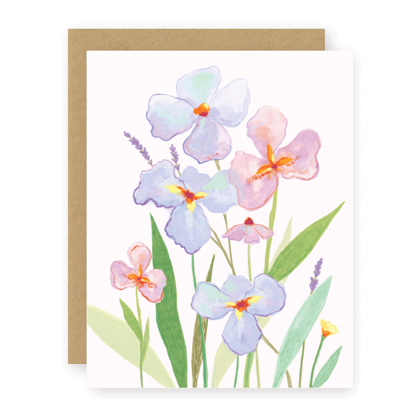 Watercolor Iris Card