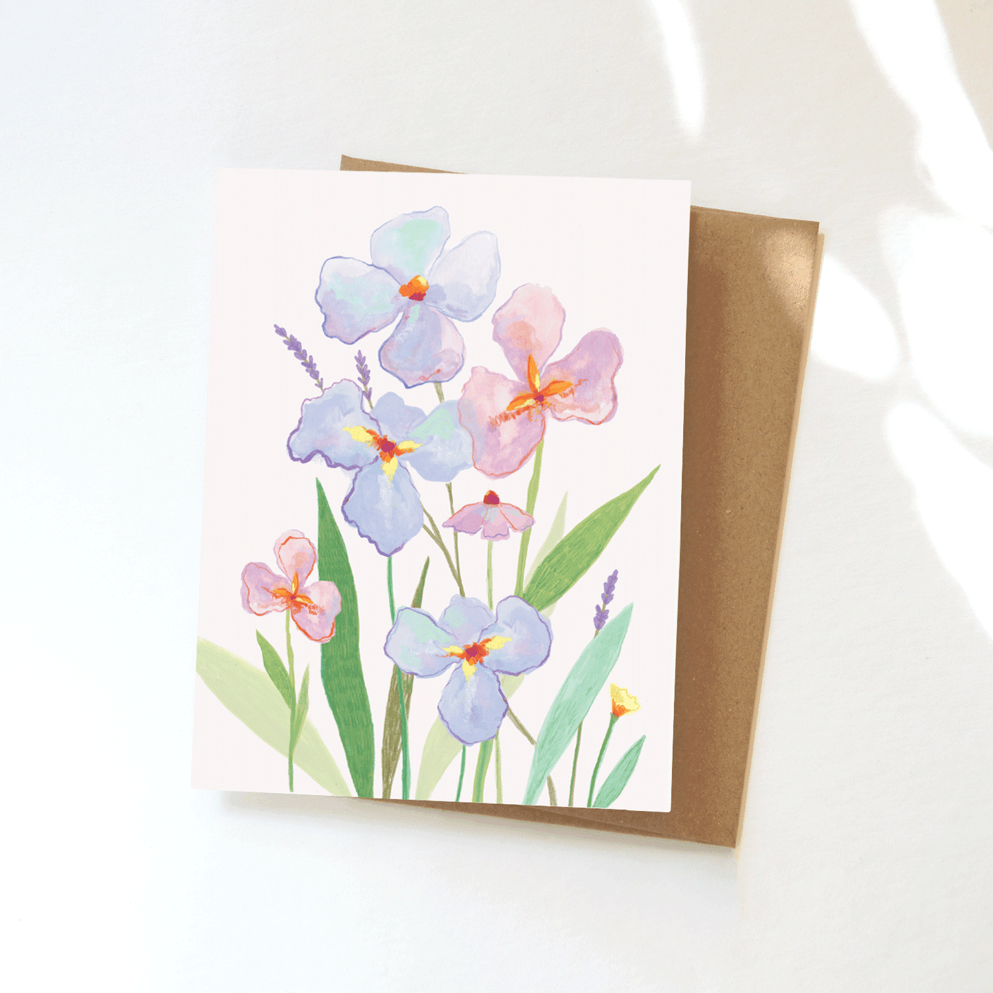 Watercolor Iris Card