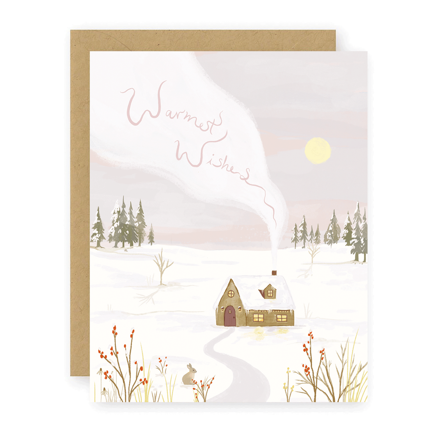 Cozy Winter Cabin Greeting Card