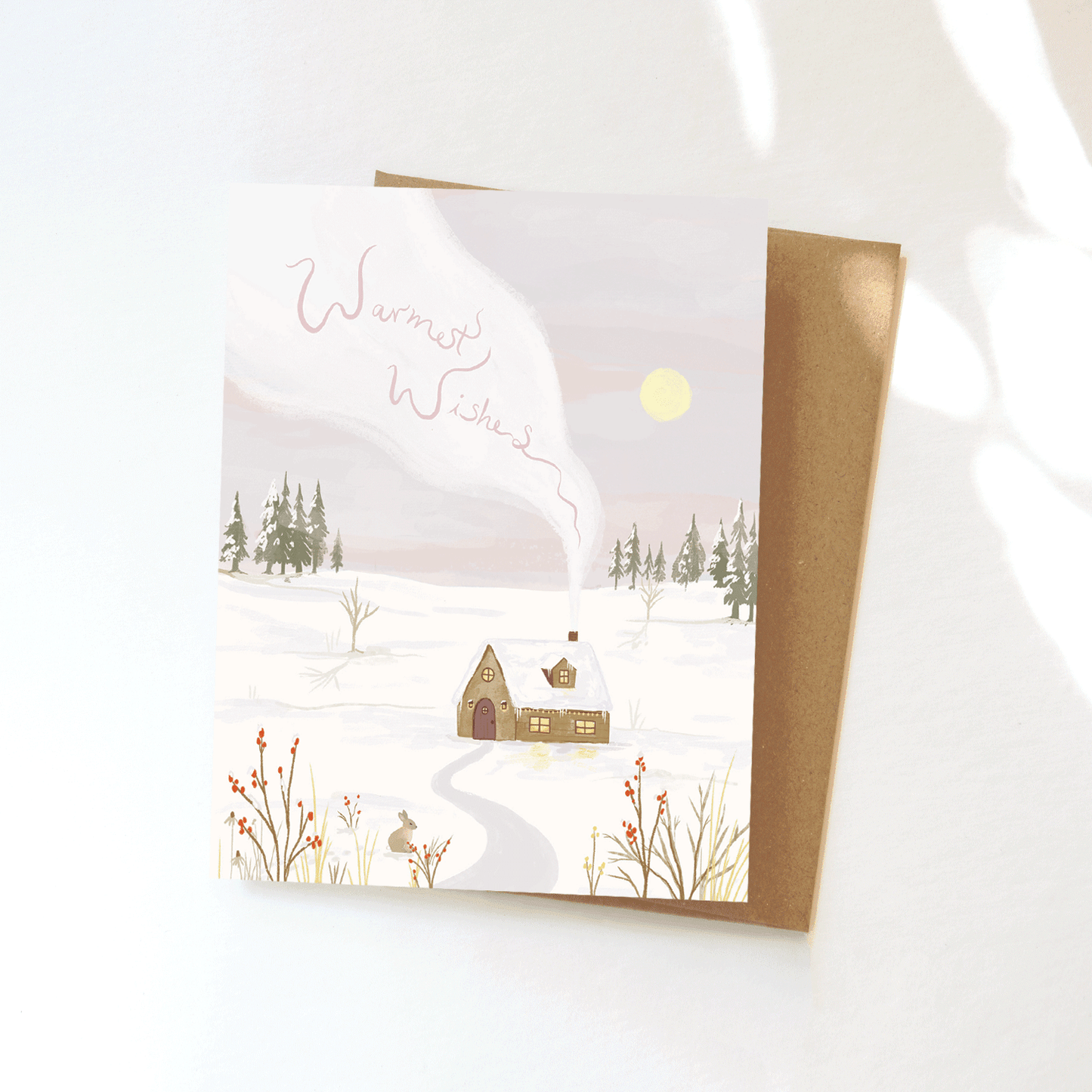 Cozy Winter Cabin Greeting Card