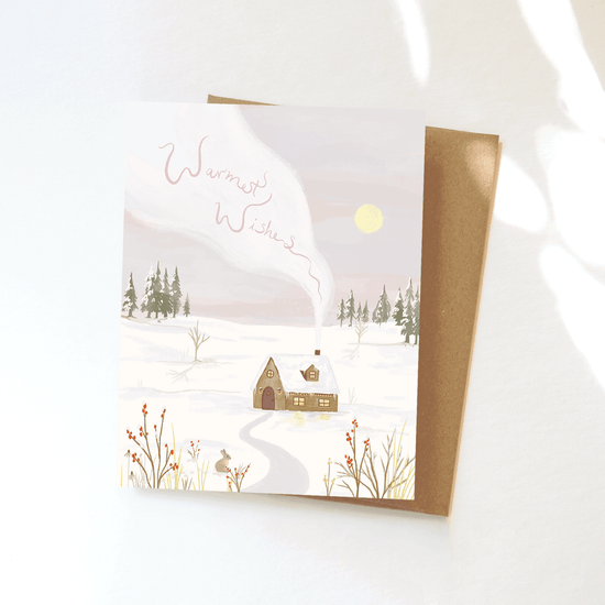Cozy Winter Cabin Greeting Card