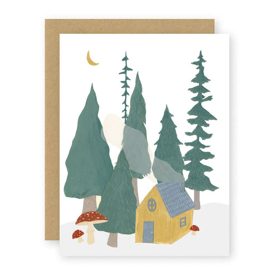 Forest Cottage Greeting Card