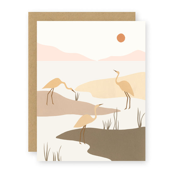 Marsh Birds Greeting Card