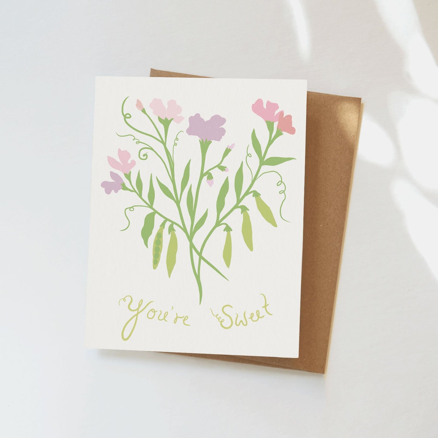 Sweet Pea Greeting Card