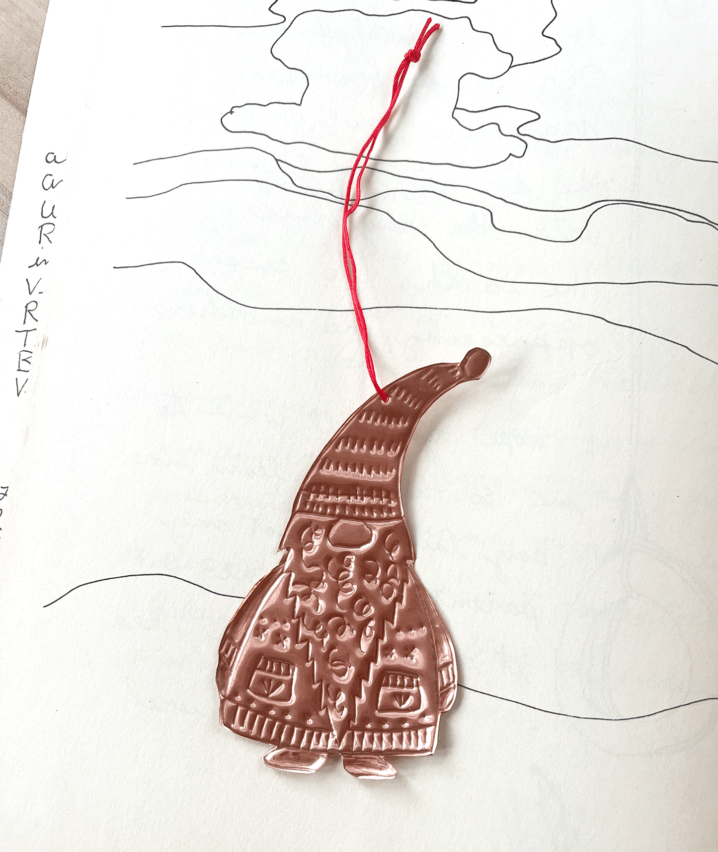 Gnome Copper Ornament