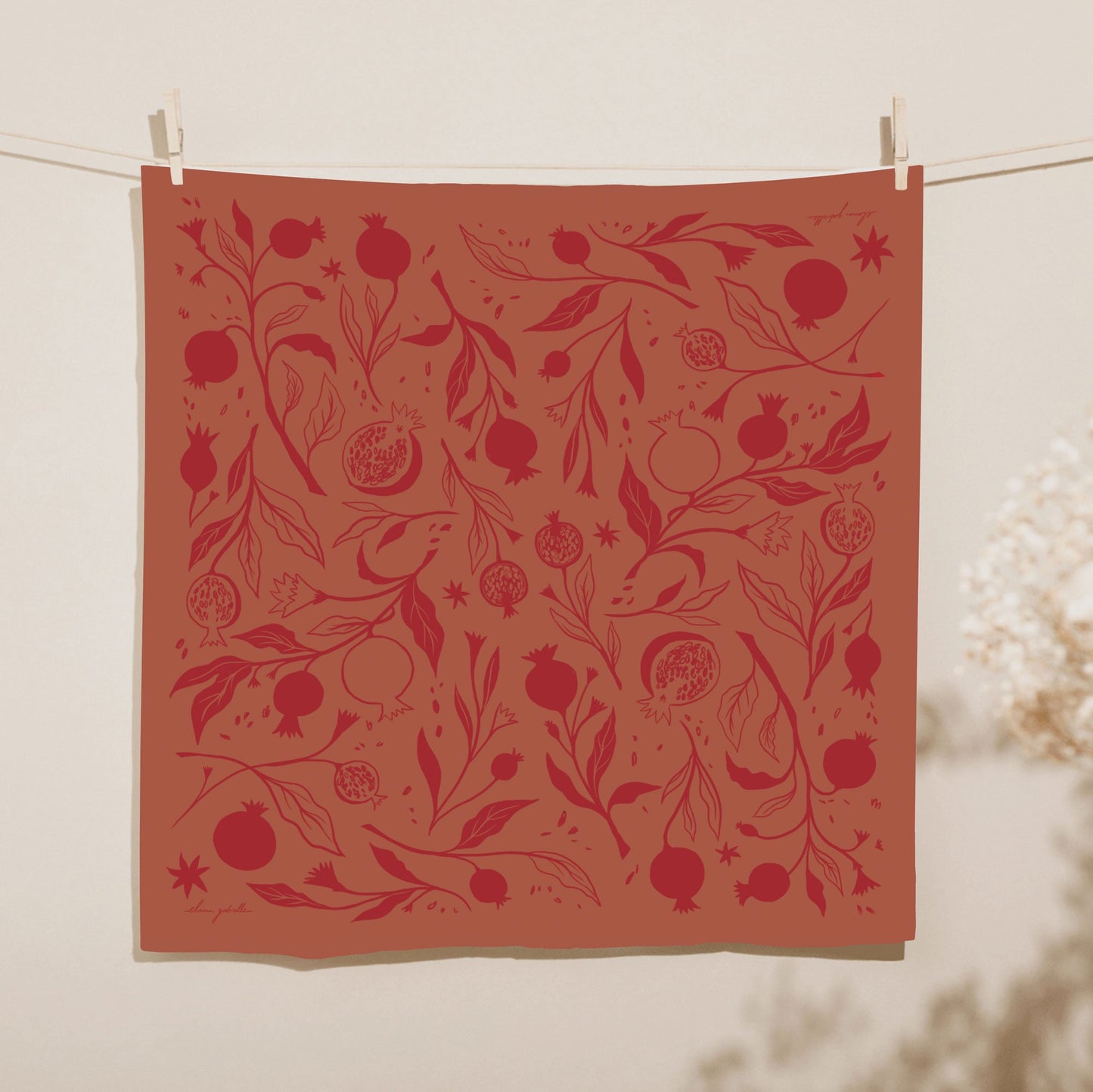 Pomegranate Tea Towel