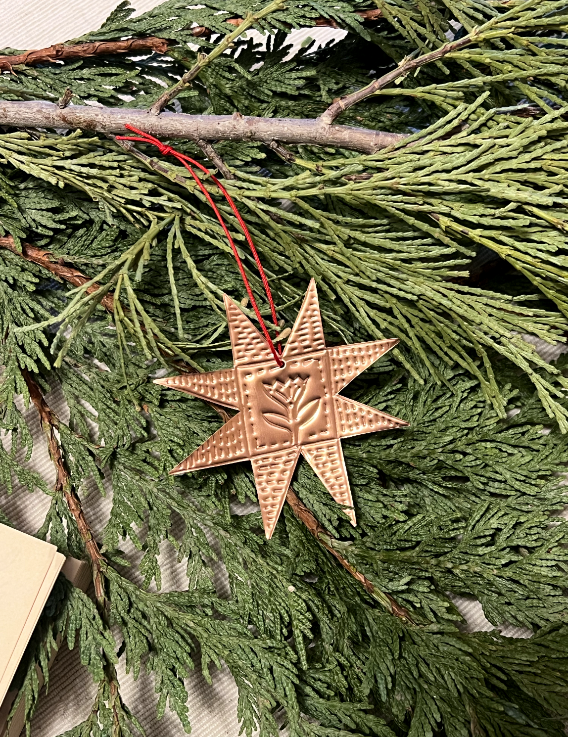 Quilt Square Copper Ornament