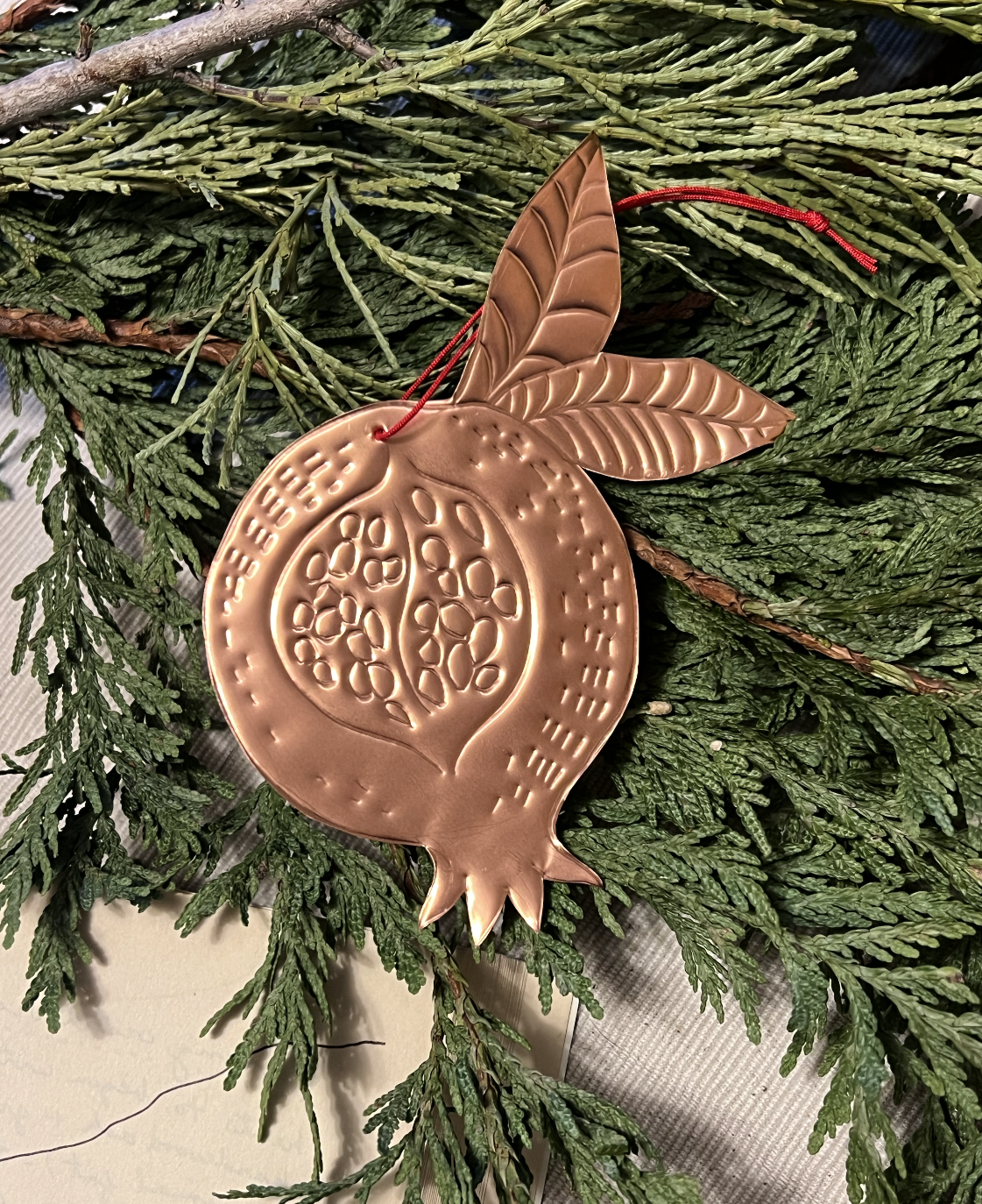 Pomegranate Copper Ornament