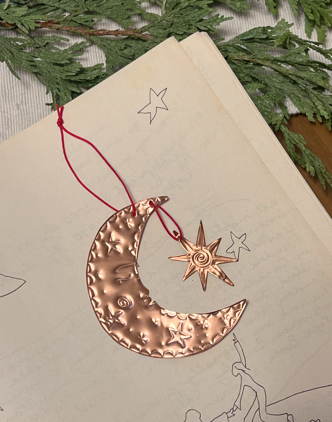 Moon Copper Ornament