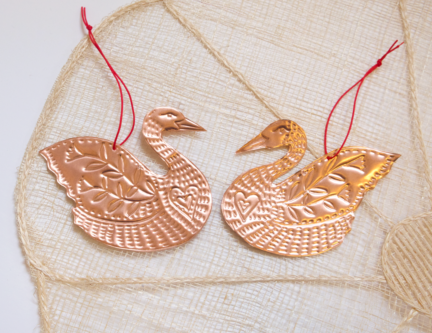 Love Birds Copper Ornament