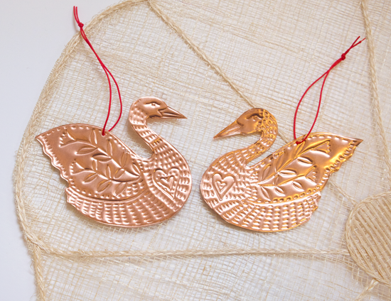 Love Birds Copper Ornament