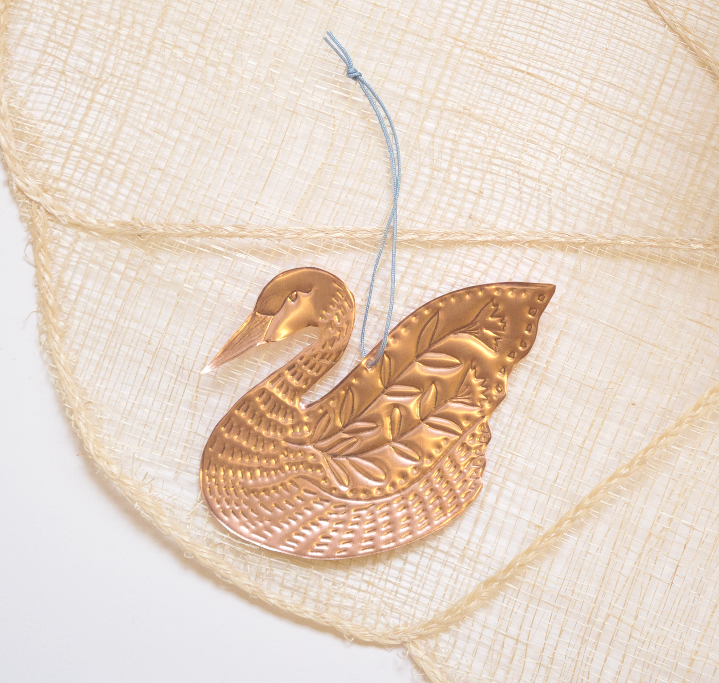 Swan Copper Ornament