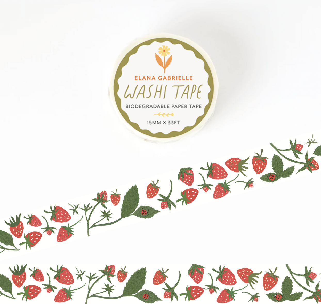 Strawberries Washi Tape