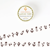 Brown Flowers Washi Tape