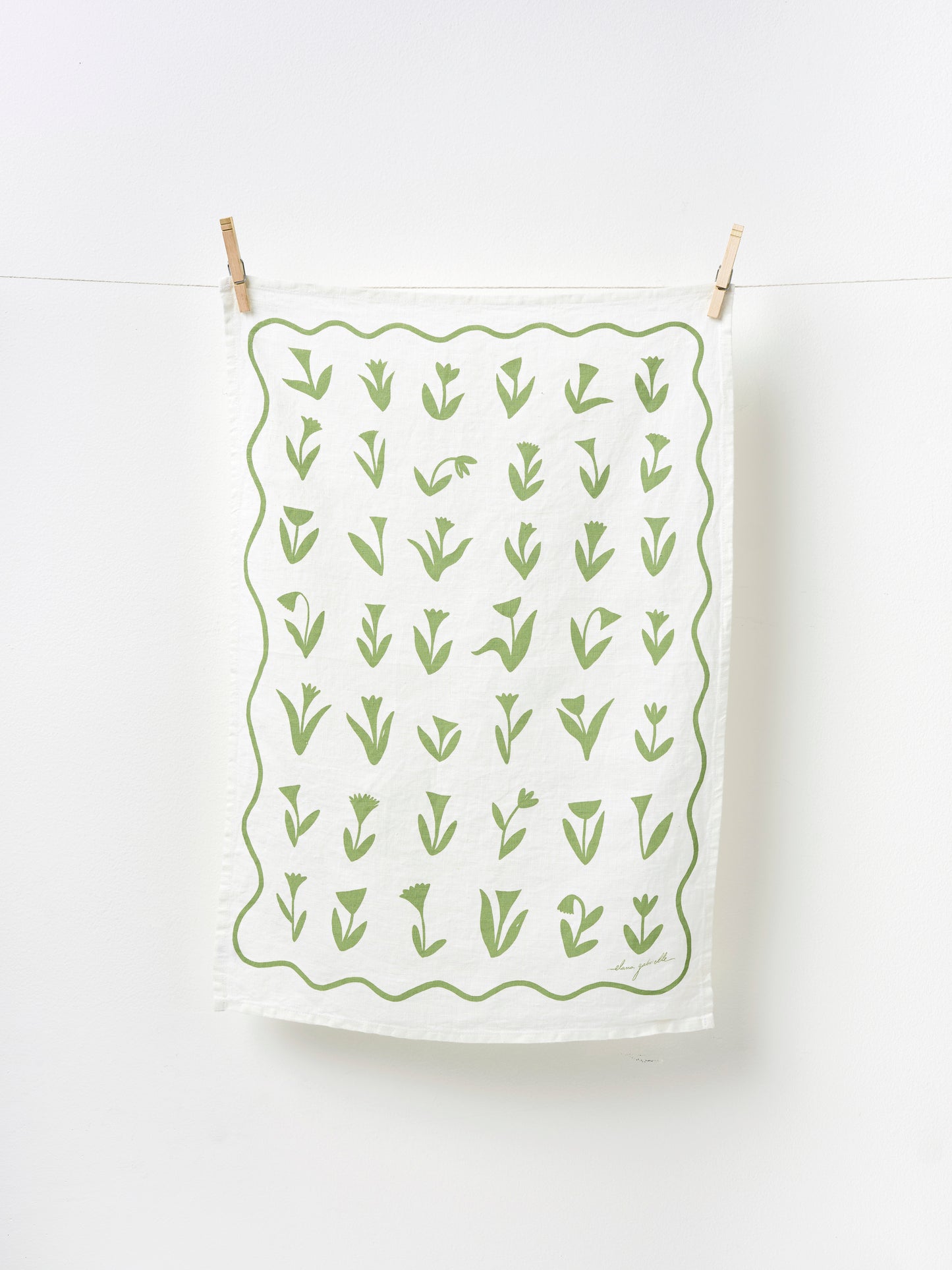 Tulips Linen Tea Towel