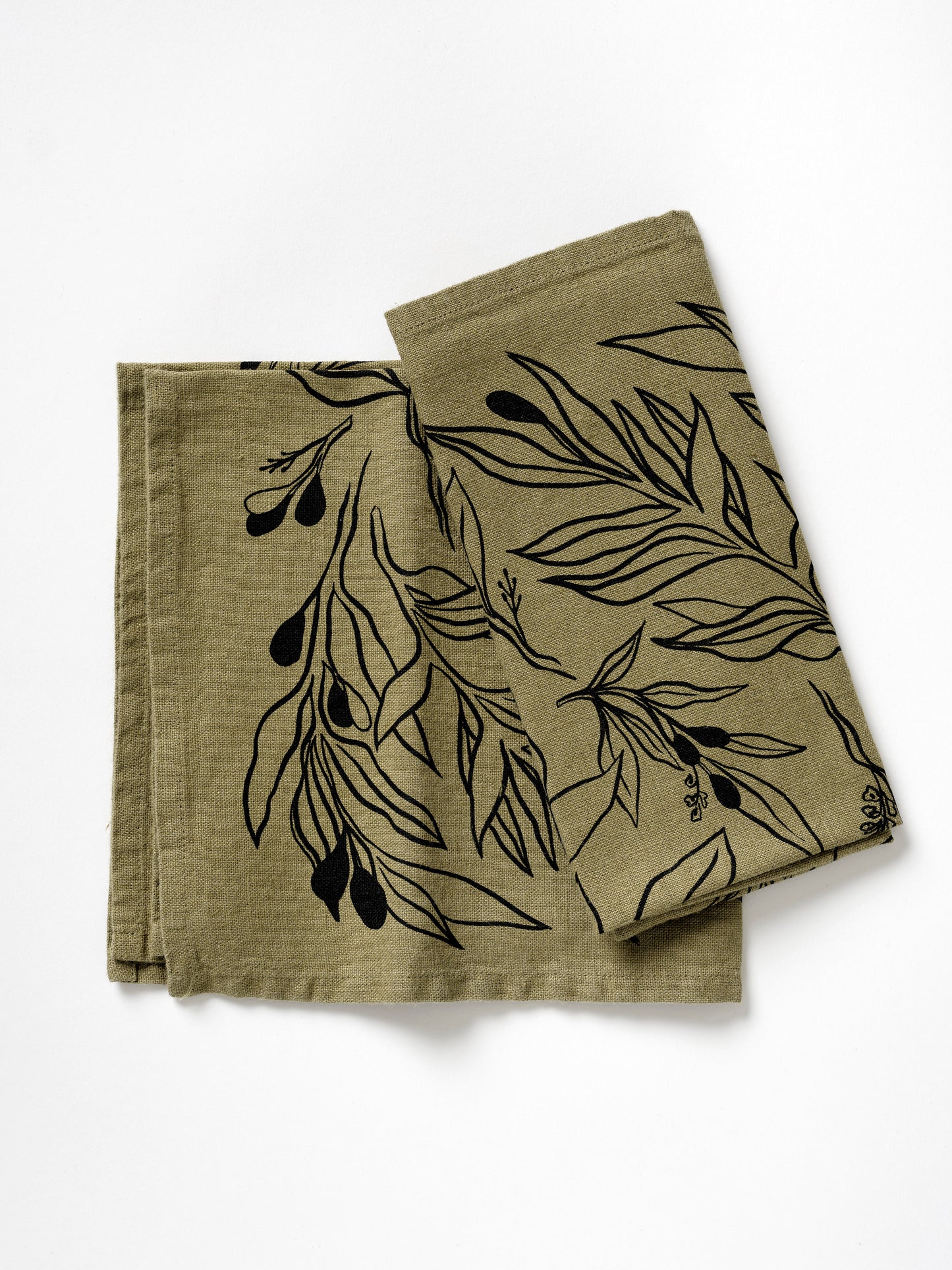 Olive Linen Napkins