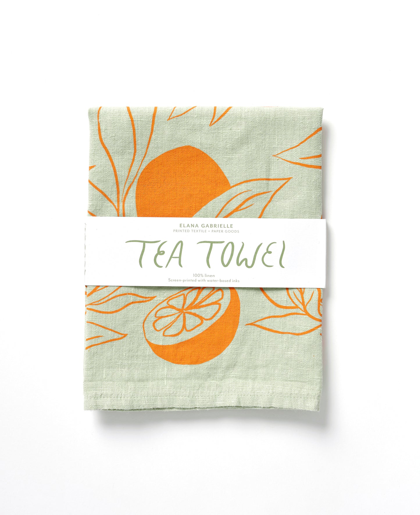 Clementine Linen Tea Towel