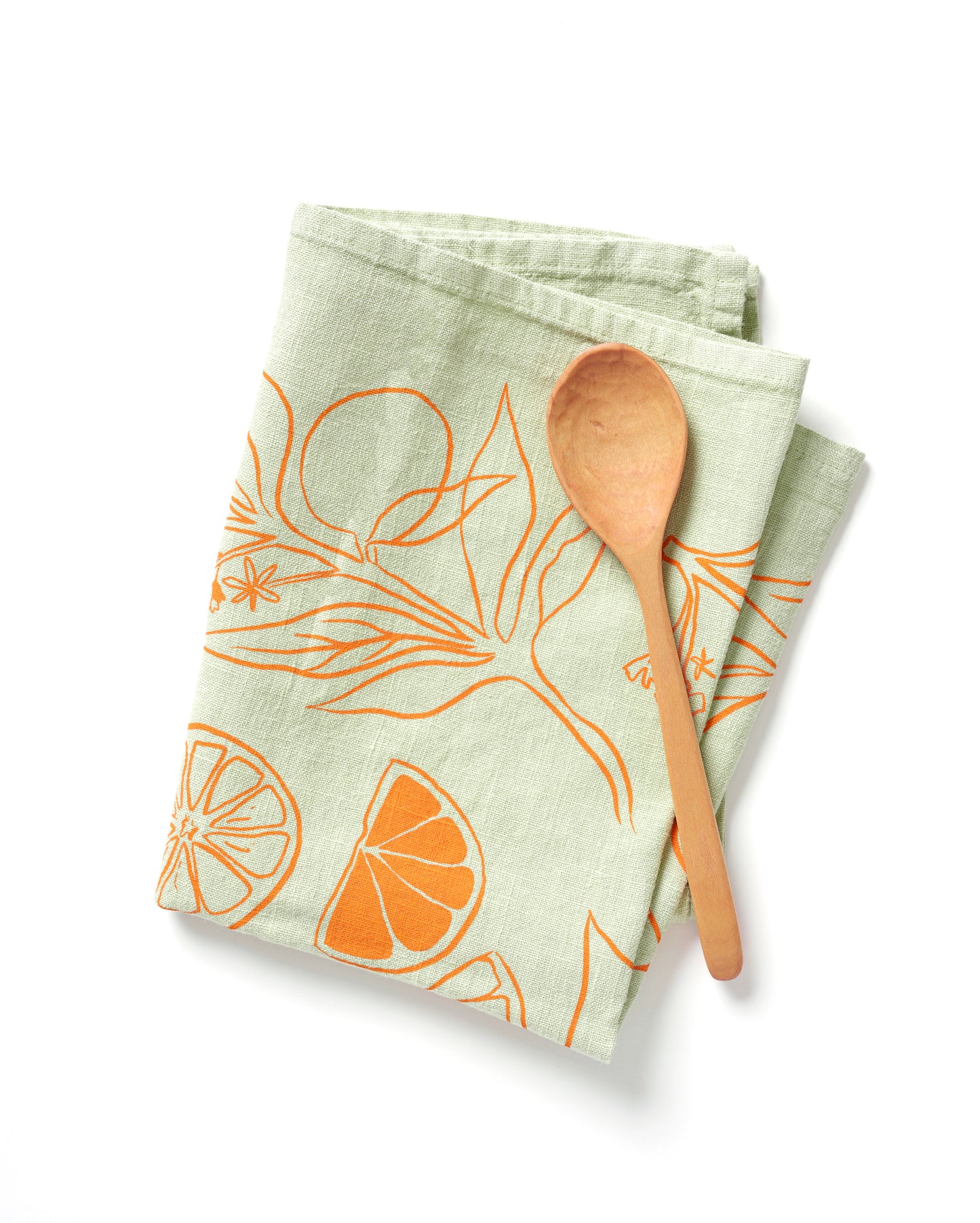 Clementine Linen Tea Towel