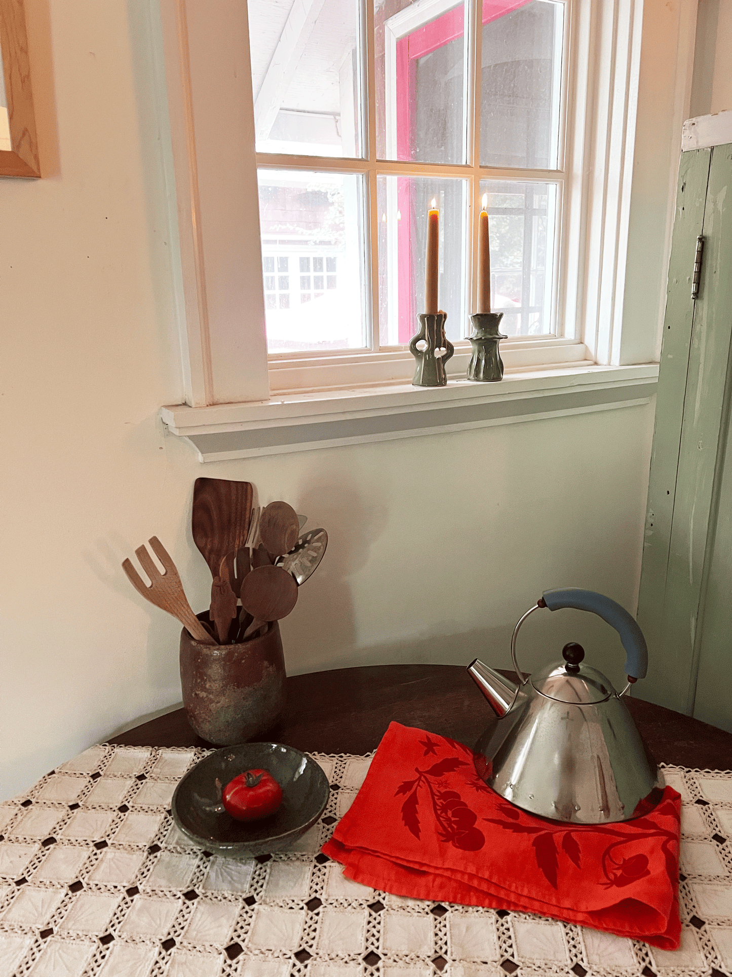 Tomato Linen Tea Towel