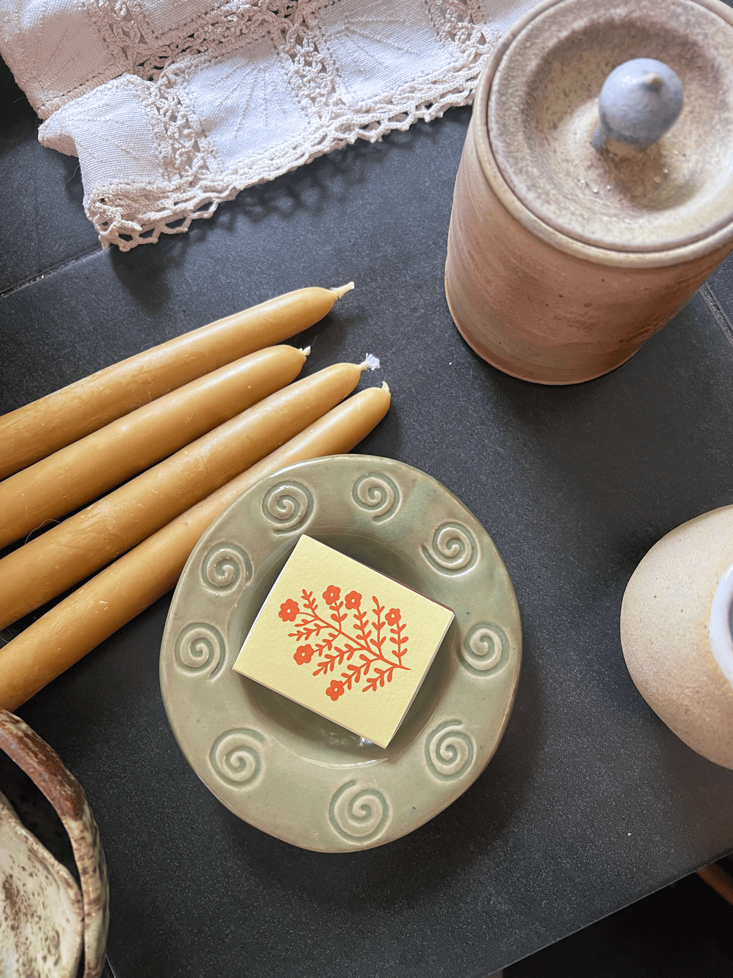 Floral Matchbox - Golden