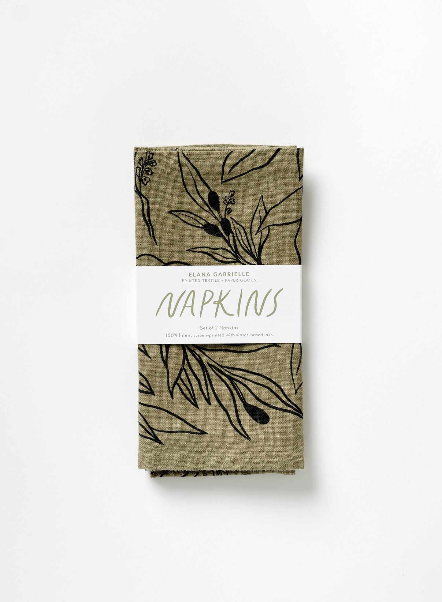 Olive Linen Napkins
