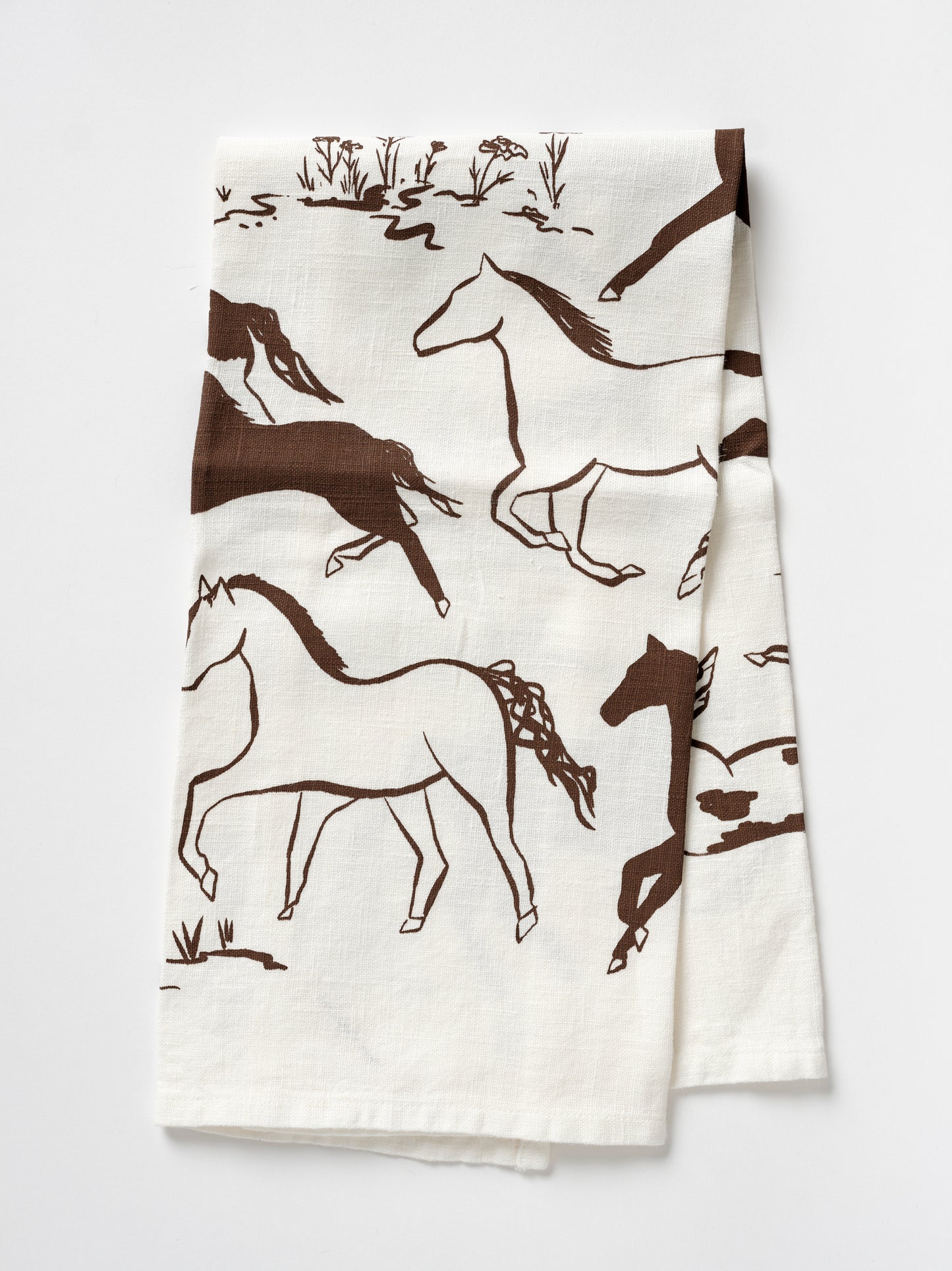Wild Horses Linen Tea Towel