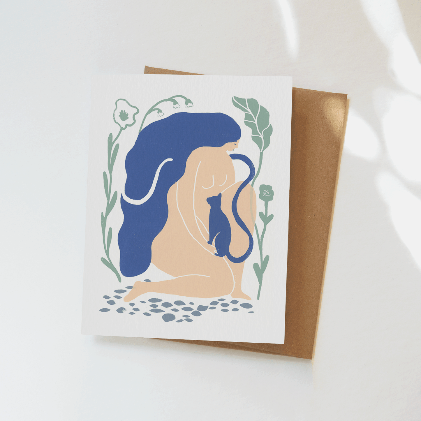 Cat Lady Greeting Card