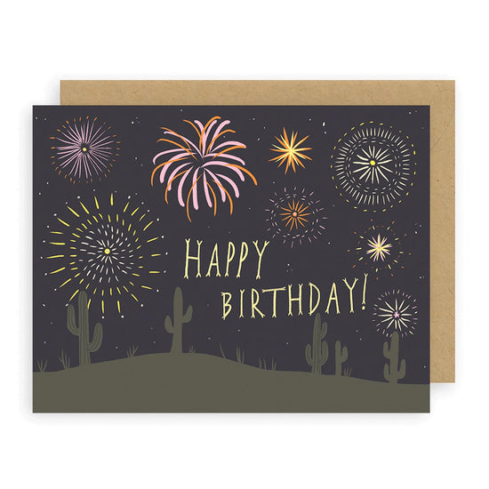 Birthday Fireworks Greeting Card