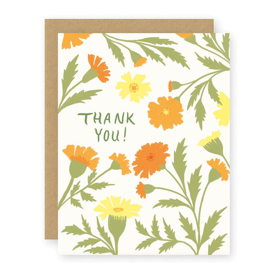 Marigold Thank You Greeting Card