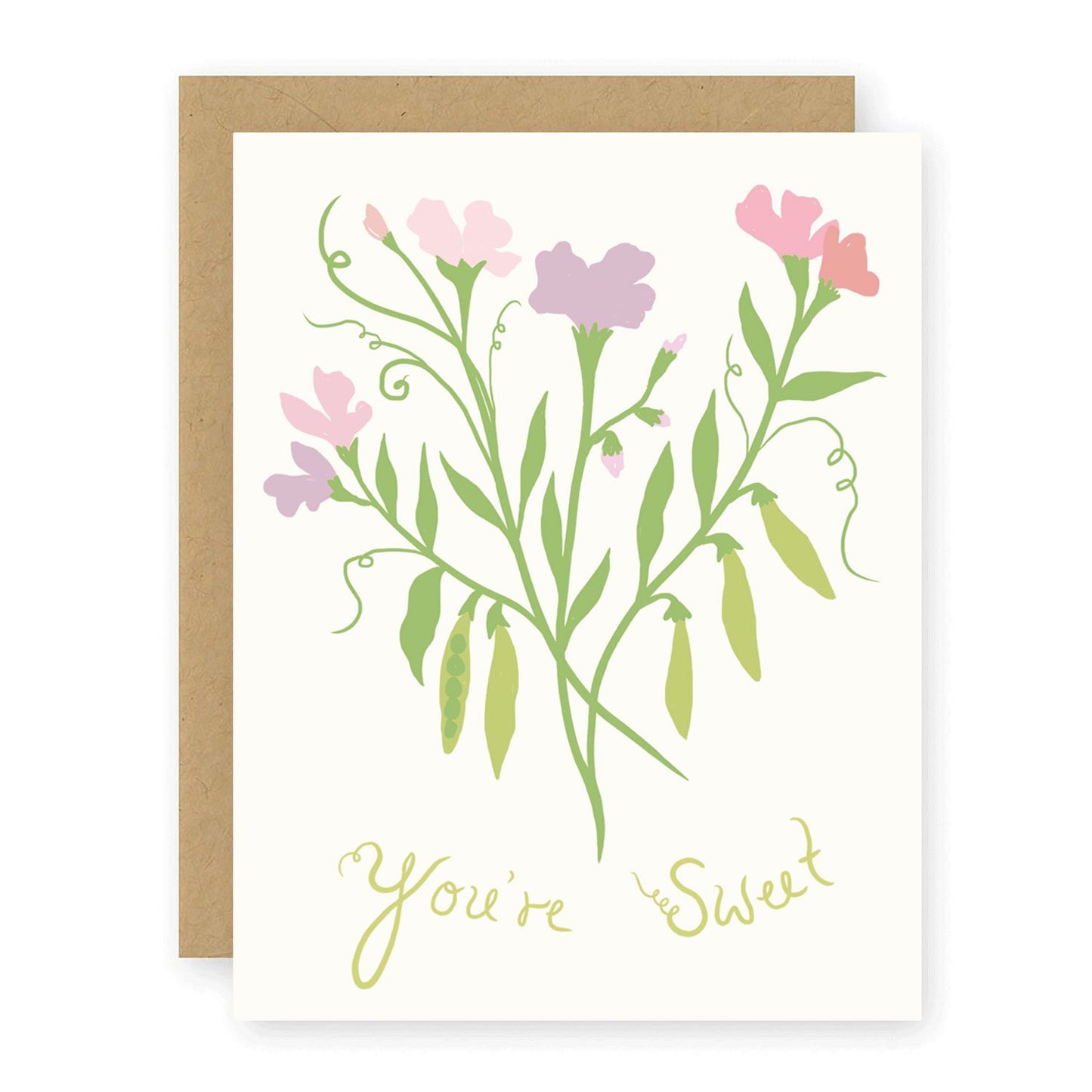 Sweet Pea Greeting Card