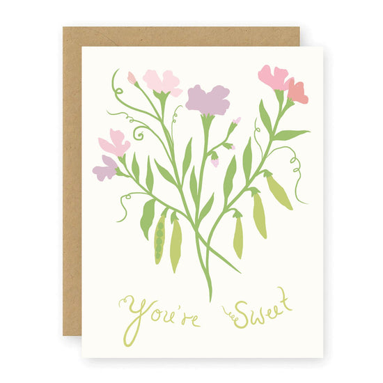 Sweet Pea Greeting Card