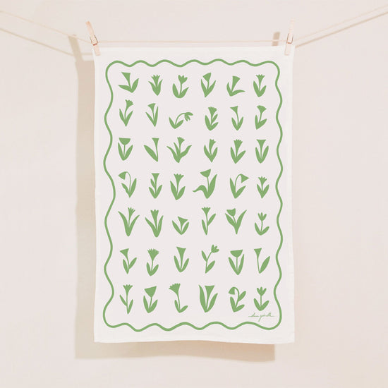 Tulips Linen Tea Towel