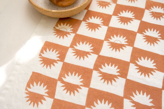 Sunrise Linen Tea Towel