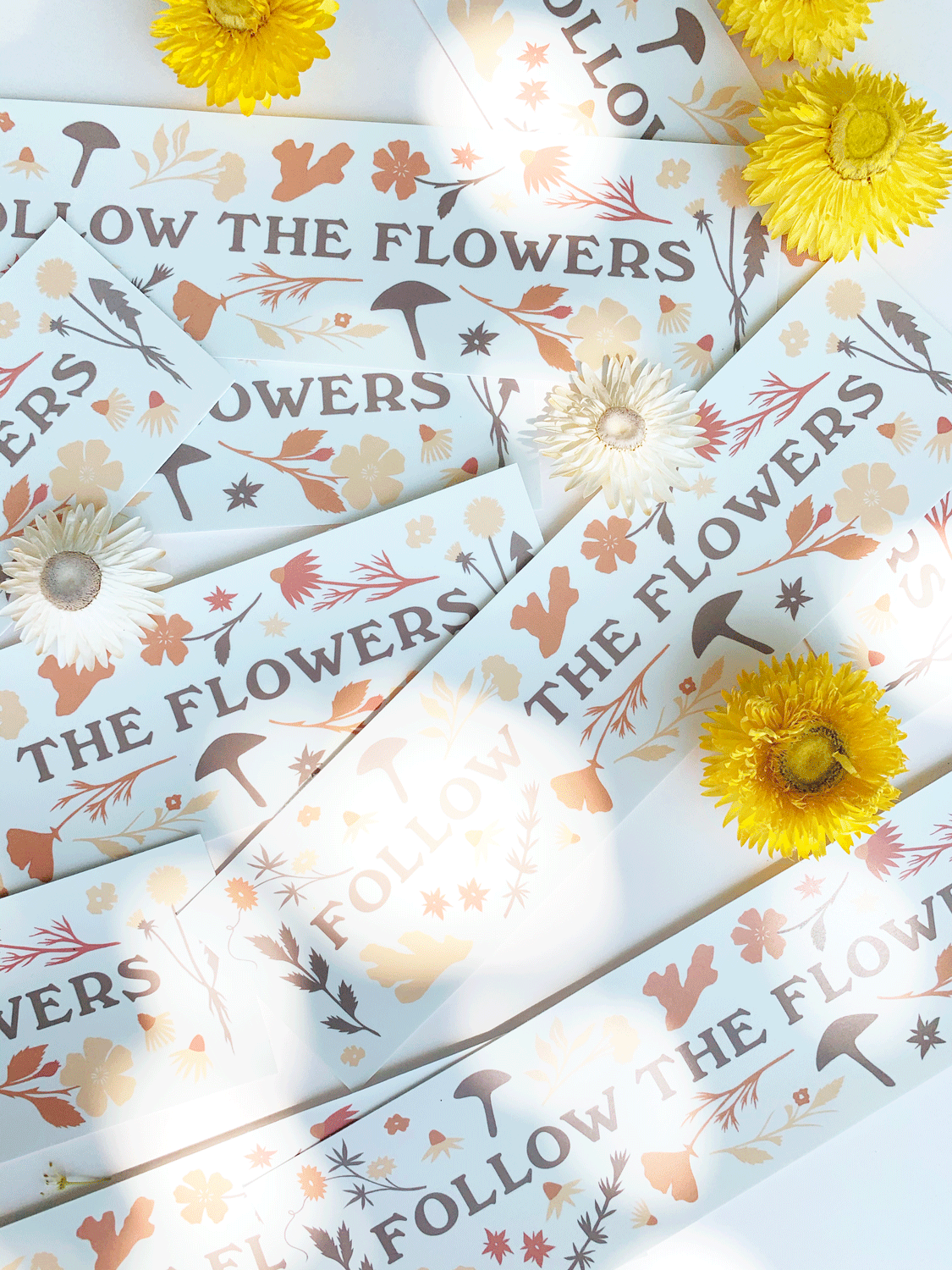 Follow the Flowers Bumper Sticker