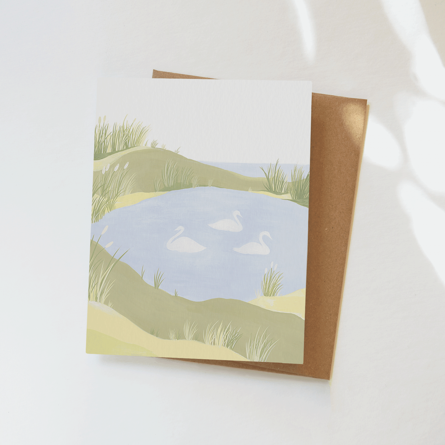 Swans Greeting Card